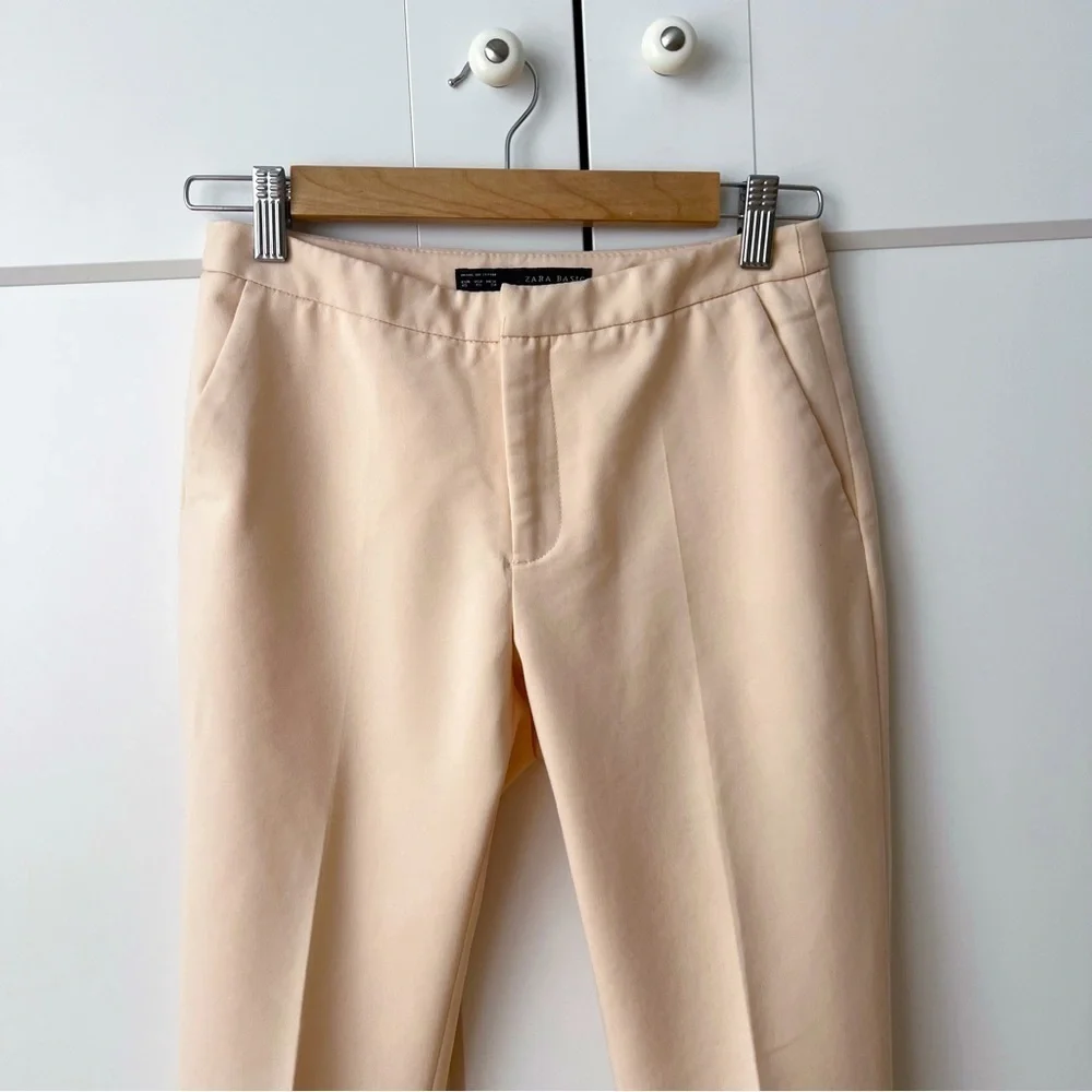 Zara Basic Apricot Cropped Ankle Pants sz.XS